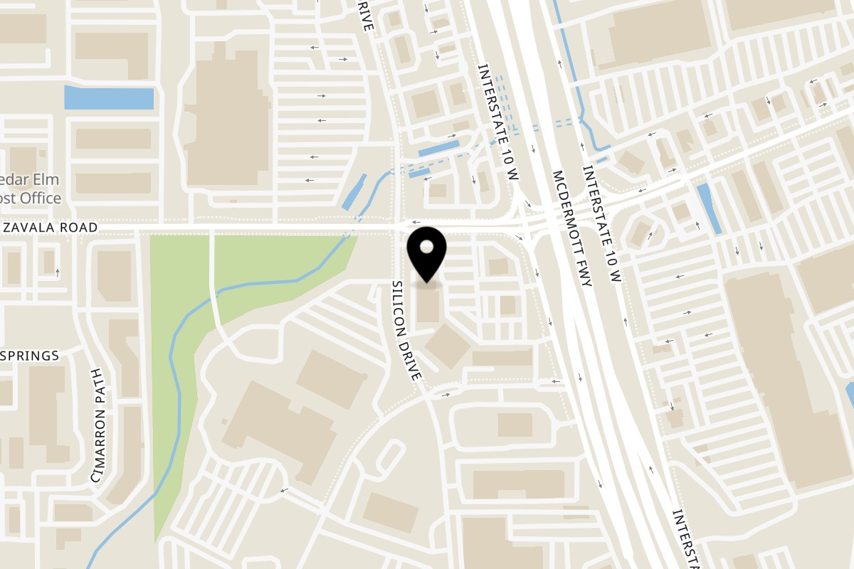 Map showing the location of Pho Hung Cuong on 12730 Frontage Rd in San Antonio